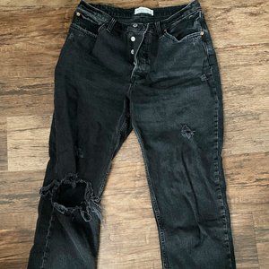 Abercrombie & Fitch: The Dad High Rise Jeans Black Size 30